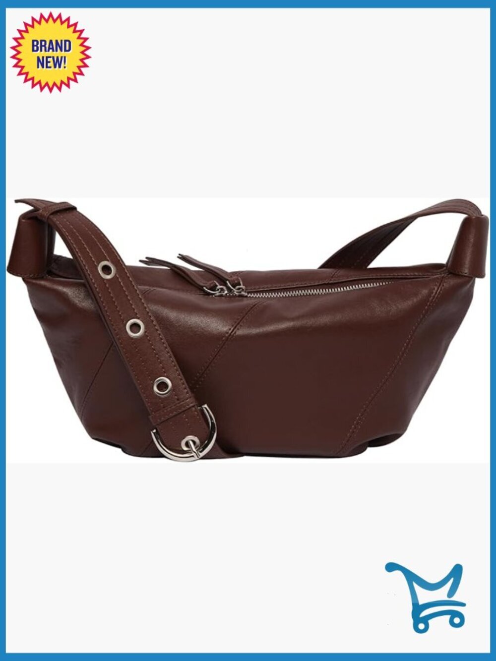 Genuine Leather Hobo Bag with Adjustable Strap, Crossbody Purse, Lightweight